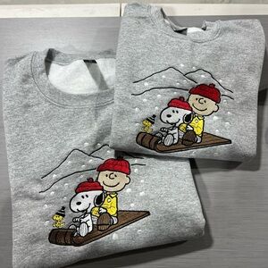 Gray Kids' Sweatshirt with Cartoon Design